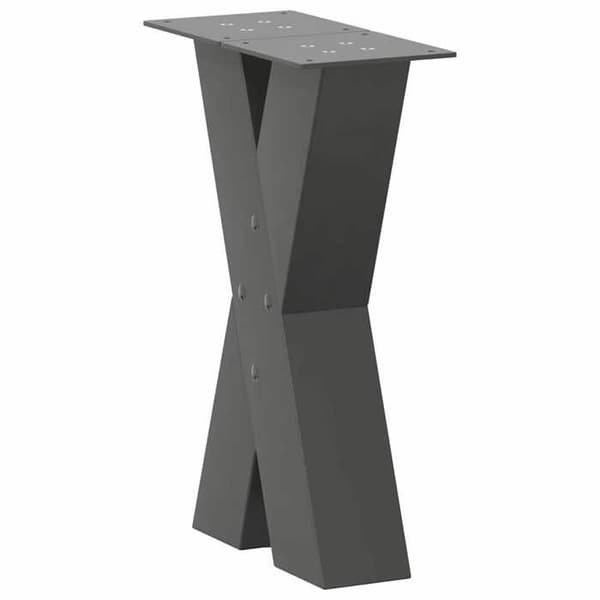 vidaXL X-formade soffbordsben, 2 delar, antracit, 38 x (42-43) cm, stål 4012954