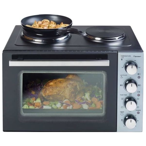 Bestron Grill med 2 Crispy &amp; Co AOV31CP 3200W 31L