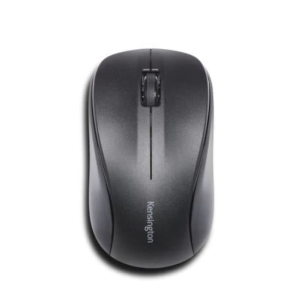 Kensington Mouse for Life - Mus - optisk - 3 knappar - trådlös - 2,4 GHz - USB trådlös mottagare - svart..