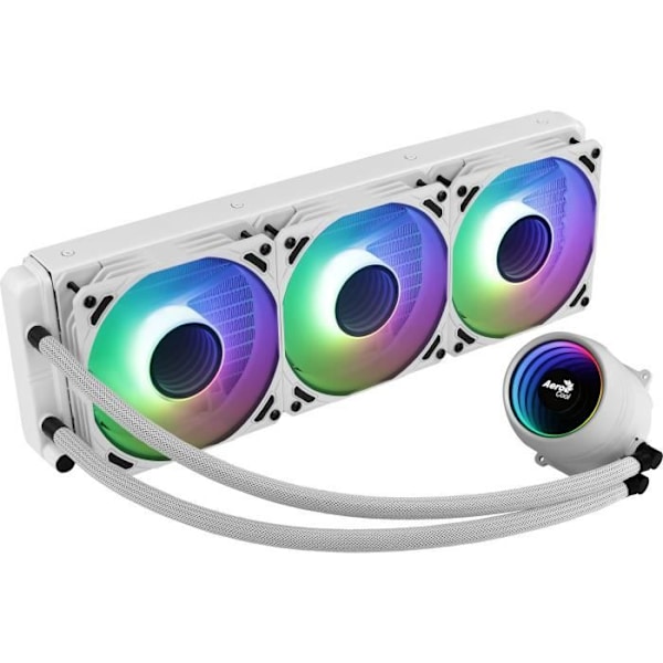 AEROCOOL Mirage L360 ARGB Vit - 360 mm CPU vattenkylningssats - LGA1700-sats ingår