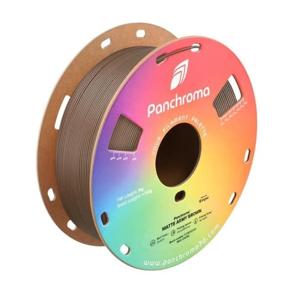 Filament 3D - POLYMAKER - Panchroma™ PLA Matt - Armébrun - Matt finish - Densitet 1,37g/cm