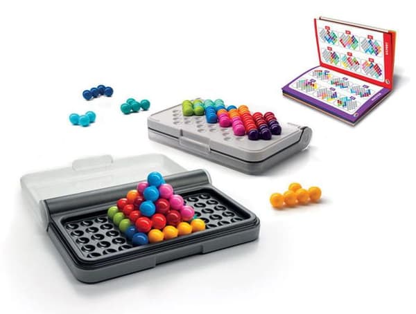 Logikspel - SMART GAMES - IQ Puzzler Pro - 120 utmaningar 2D & 3D - 12 stapelbara bitar - Kompakt låsbar låda