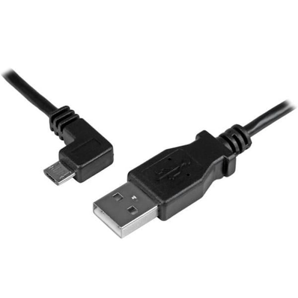 Micro USB laddnings- och synkroniseringskabel - STARTECH.COM - Vänster vinkelkontakt - 0,25 mm² - 1 m