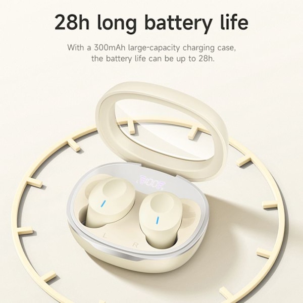 Trådlösa hörlurar - Hoco - EQ3 - Bluetooth 5.3 - Svettålig - In-ear Vit