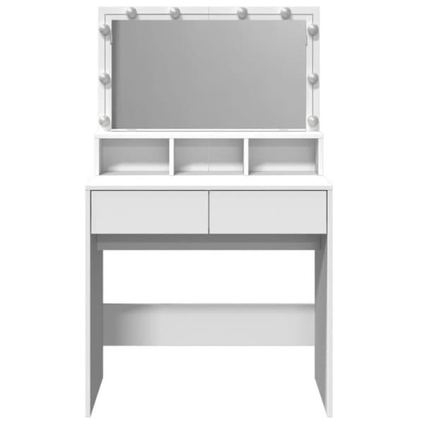 Coiffeuse med vit LED 80x41x134,5 cm