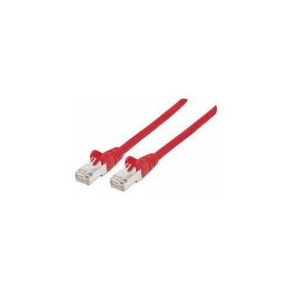 Intellinet nätverkskabel 1,5 m Cat7 S/FTP [S-STP] Röd (NÄTVERKSKABEL CAT7/PLUG 6A COPP -1,5M RÖD S/FTP SNAGLESS/BOOTAD) -