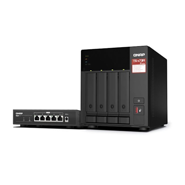 QNAP TS-473A-SW5T NAS-server Svart