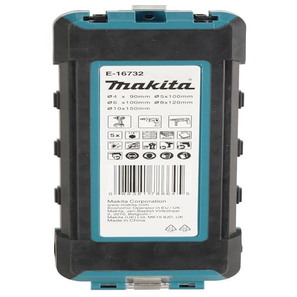 Perforator Makita - E-16732 - Perforator SET MED UNIVERSALBORR 1/4HEX /5 st.