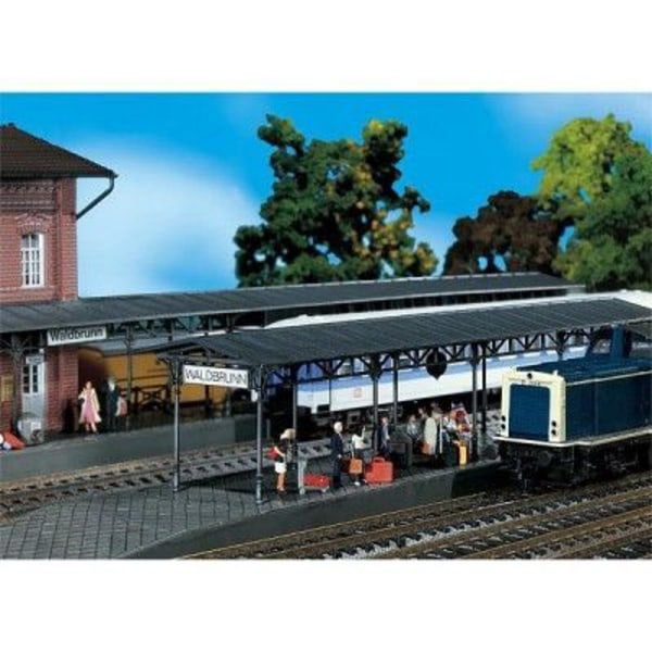 HO modelljärnväg - Två stationsplattformar Multifärg