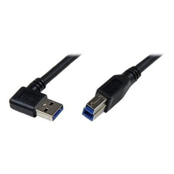 USB 3.0 SuperSpeed A till B-kabel rät vinkel M/M - 1 m - Svart - STARTECH