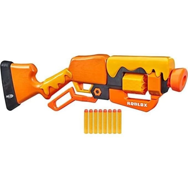 NERF Gun Launcher Roblox Adoptera mig! Bin! - HASBRO - Modell för barn - 8 pilar ingår orange och svart