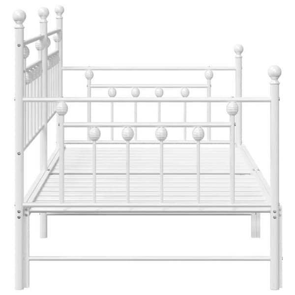 vidaXL Dagbädd Ram Vit 90 x 200 cm Stål 42002680