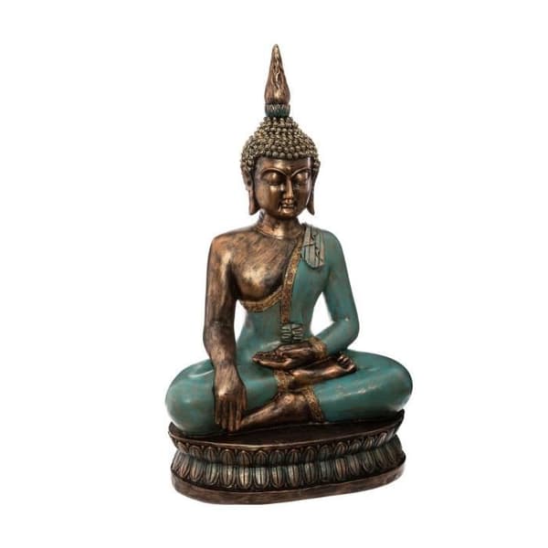 Sittande Buddha Amaram H.72,5cm resin Brons