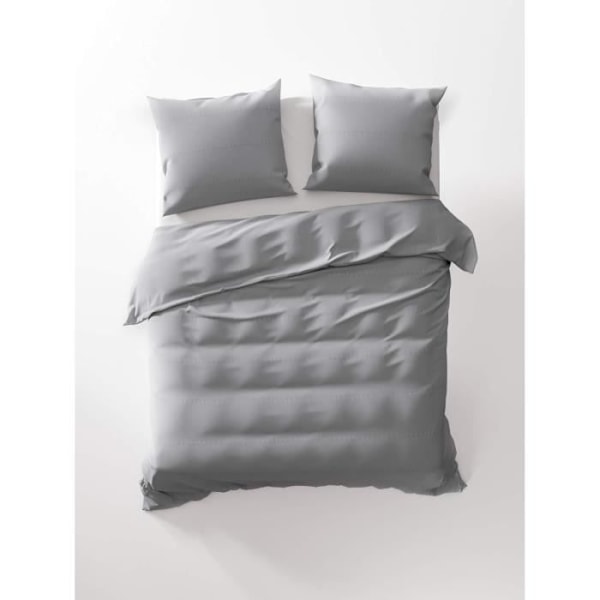 Duntäcke - Heckett Lane - Perkal David 260 - 100% percale bomull - 260 x 220 cm - Gris argenté Silvergrå