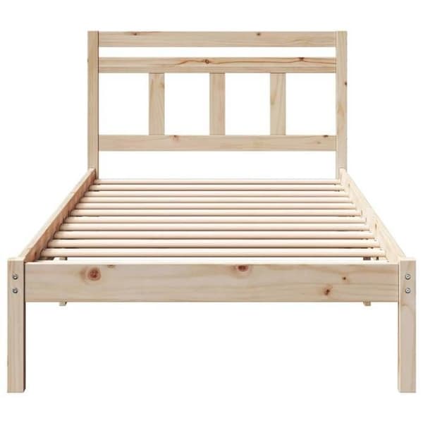 vidaXL Sängram Brun 80 x 200 cm Massivt trä 872344