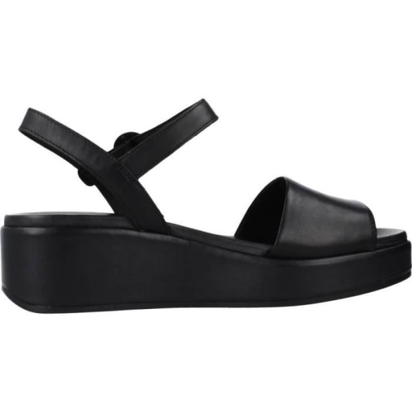 Sandaler Dam - CAMPER - Misia - Svart läder - Fodrad sula - Kilklack Svart 40