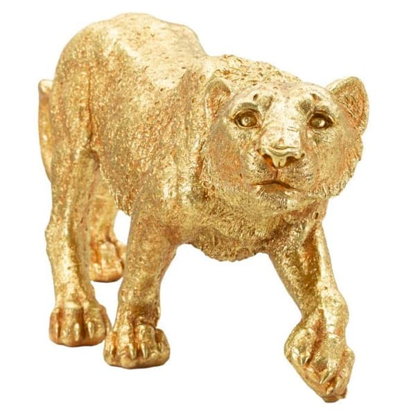 Statuett Mauro Ferretti Leopard Shant guld-
