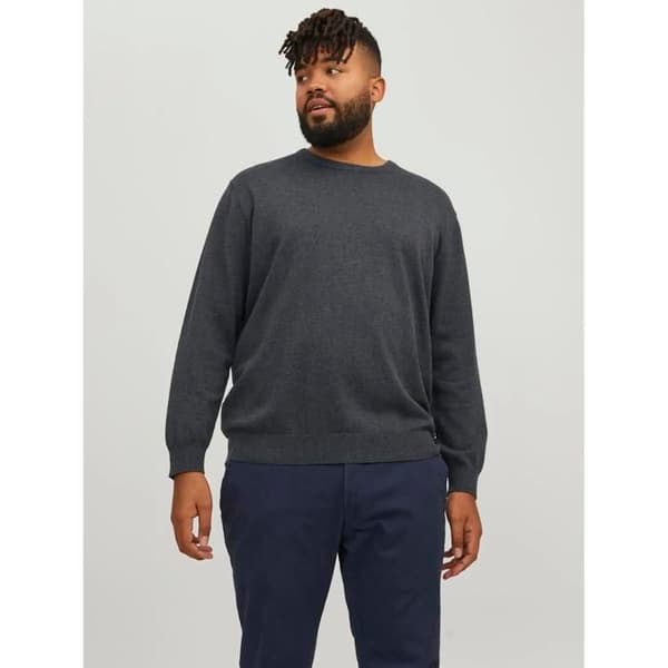 Pull Jack & Jones Basic PLS - mörkgrå melange mörkgrå melange XXXXXXXXL