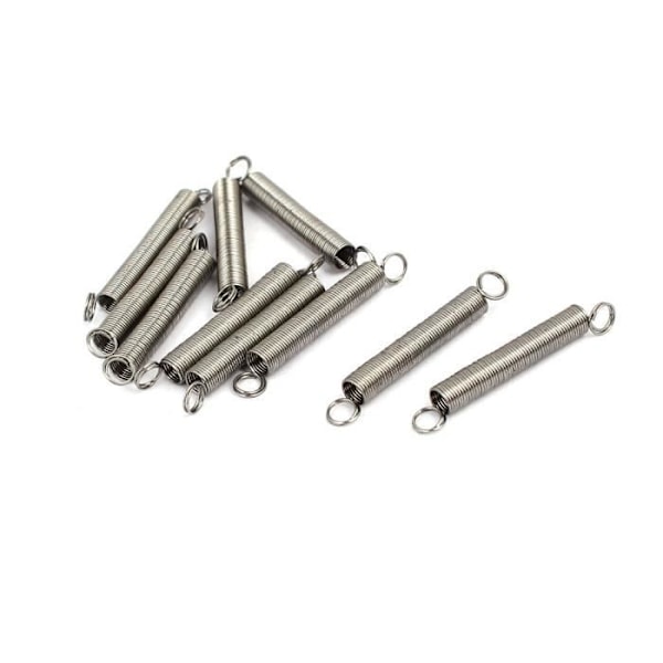 SOURCING KARTA Dragfjäder Spännfjäder Utdragande fjädrar 0.3mm x 3mm x 25mm Rostfritt stål 304 Silver 10Stk