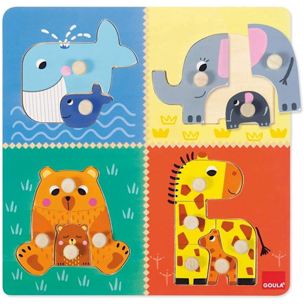 Mamás Y Bebés Diset Animals Puzzle - För spädbarn från 2 år och äldre - Mindre än 100 bitar - Flerfärgad Flerfärgad