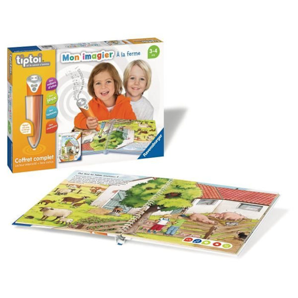 tiptoi® - Komplett interaktiv läsarbox + Bilderbok På gården - Ravensburger - Pedagogiskt elektroniskt spel - Från 3 år Flerfärgad