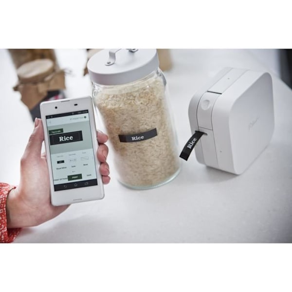 Compact Label Maker Cube - BROTHER PT-P300BT P-Touch Ansluts enkelt till smartphones och surfplattor upp till 12 mm