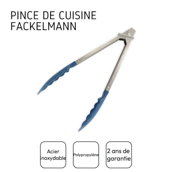 Köksklämma med lås 23,5 cm Fackelmann Elemental Blågrå