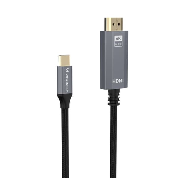USB-C - HDMI 4K 60 Hz 1,8 m - Svart