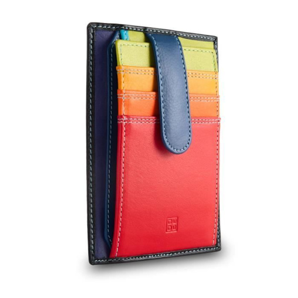 Kortfodral - DuDu® - Flerfärgad - Mjuk läder - 9 fack - Unisex Svart, Brun, Röd, Fuchsia, Lila, Bl