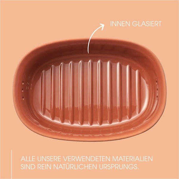 Römertopf - 281015 - Romertopf Maxi brödgryta i naturkeramik för matbruk Blå/grå