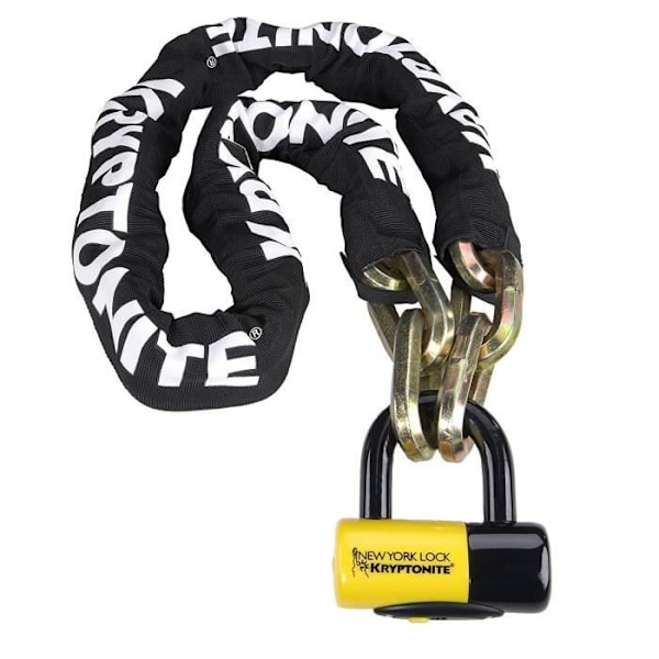 Kedja och Lås - Kryptonite - New York Fahgettaboudit - 14 mm - 152,4 cm - Svart Svart