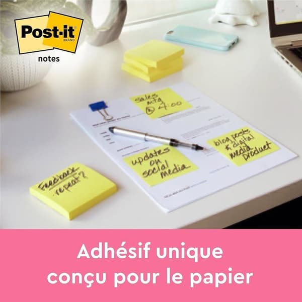 Blocknot - Post-it-block med papper - 6820-CY-W10