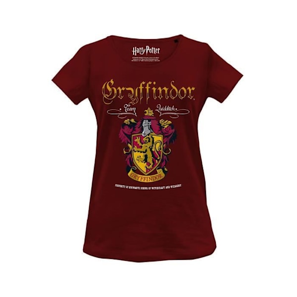 Harry Potter T-shirt för kvinnor - Gryffindor Goth Blazon Bordeaux XL