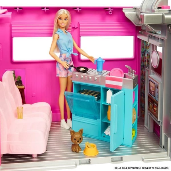 Barbie®-76cm Transformerbar husbil HCD46 Rosa