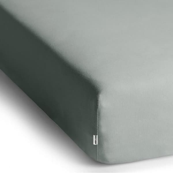 Drap housse - Amber - Grå - Jersey bomull 100% - Huvud 30 cm Grå
