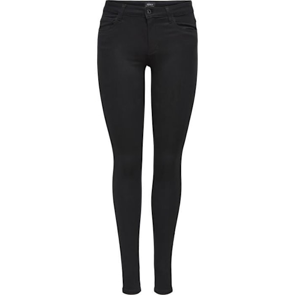 Jean Slim Dam - ONLY - Svart - Komfort Stretch - 5 Fickor - Standardstorlek Svart M