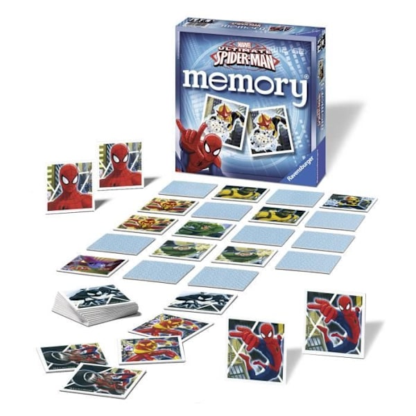 Minne - RAVENSBURGER - Grand Memory® Ultimate Spiderman - 72 kort - Blandat Flerfärgad