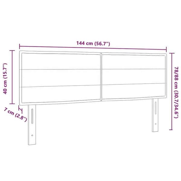vidaXL Sänggavel Ljusgrå 144 cm tyg 42007013