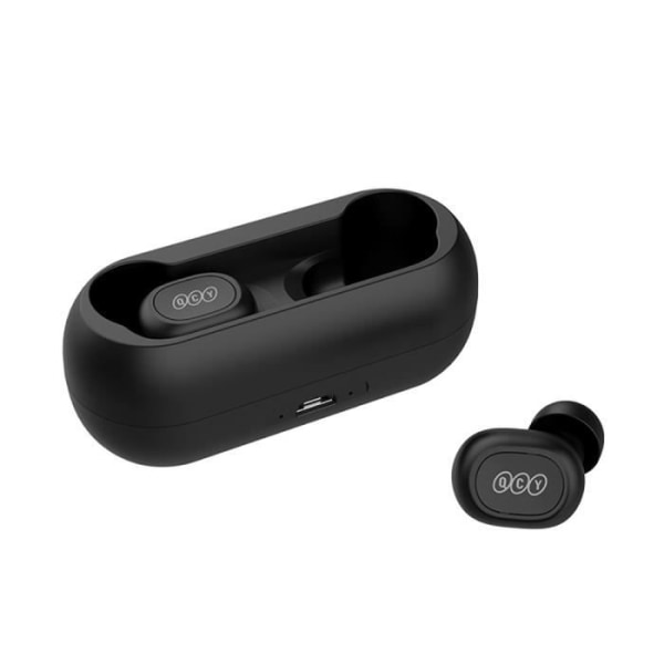 QCY T1C trådlösa hörlurar TWS Stereo Bluetooth 5.0 hörlurar Svarta