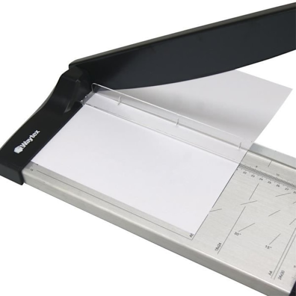 Cisaille massicot A4 - WAYTEX - 8 ark - Färg svart - Klipp längd 320 mm - Graderad bas svart och stål