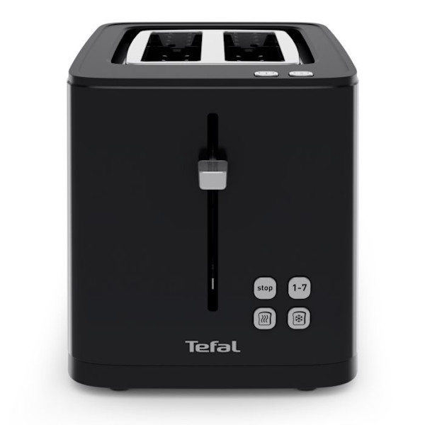 Tefal Brödrost 2 skivor svart, digital skärm, 7 rostningsnivåer, 2 favoriter, TT640810