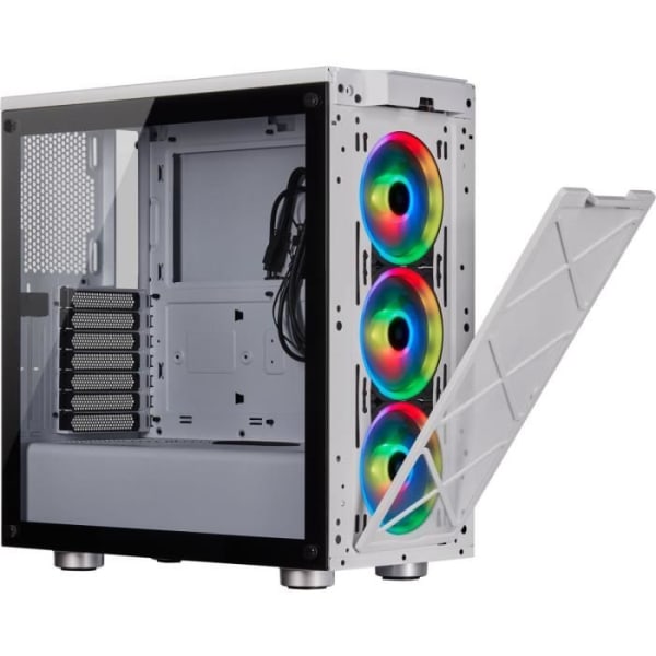 CORSAIR iCUE 465X RGB Connected Case - ATX Mid-Tower - RGB - Vit (CC-9011189-WW)