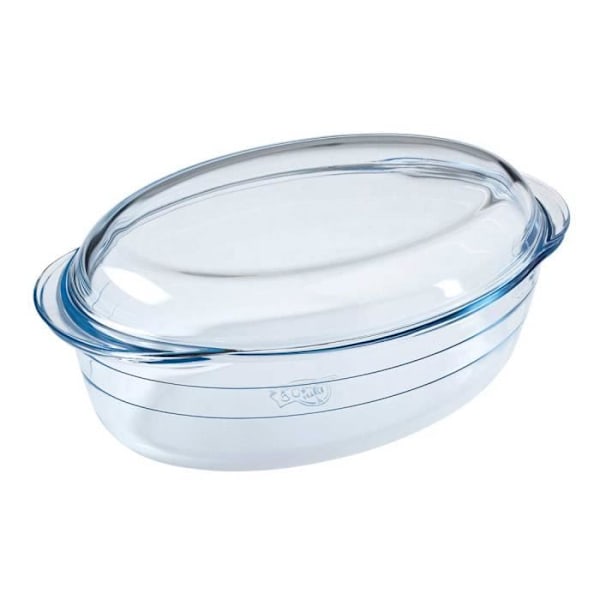 kök 7541467 Oval gryta Borosilikatglas 3L, Silikon, Transparent, 3 liter - 459AA00/5043