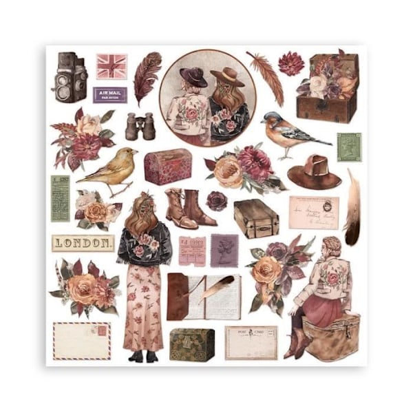 Scrapbookingpapper - STAMPERIA - Our Way - 10 ark - 30,5x30,5 cm - Blandat
