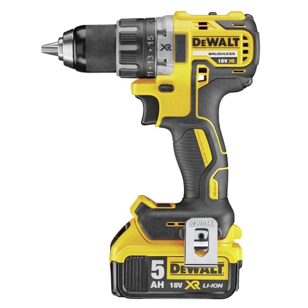 18V XR borrmaskin + 2 5Ah batterier + laddare + TSTAK box - DEWALT - DCD791P2-QW