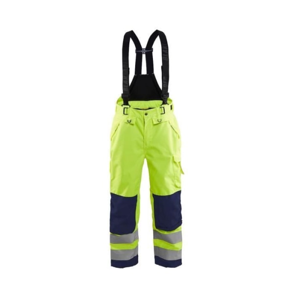 Blaklader High Visibility Hardshell Bib Arbetsbyxor Neongult/marinblå 56