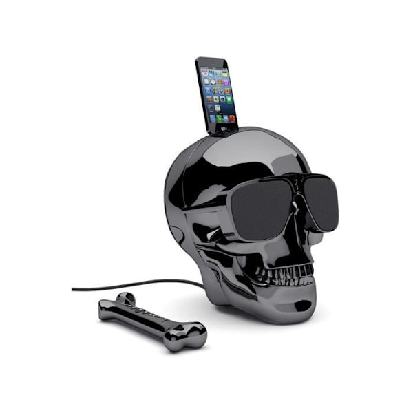 Bluetooth-högtalare - JARRE AEROSKULL - Svart Krom - 120 W rms - Bluetooth 4.1 - NFC Noir Chromé