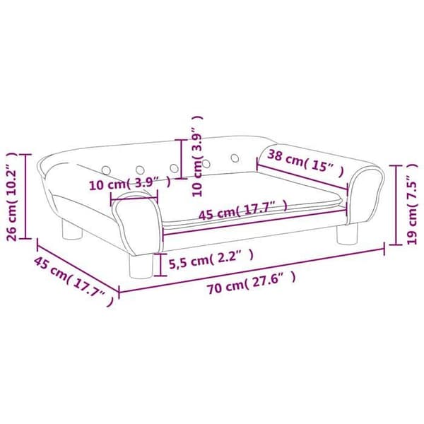 vidaXL Barnsoffa svart 70x45x26 cm sammet, mini soffa, mini soffa-stol, mini soffa för barn, soffa av 3196404