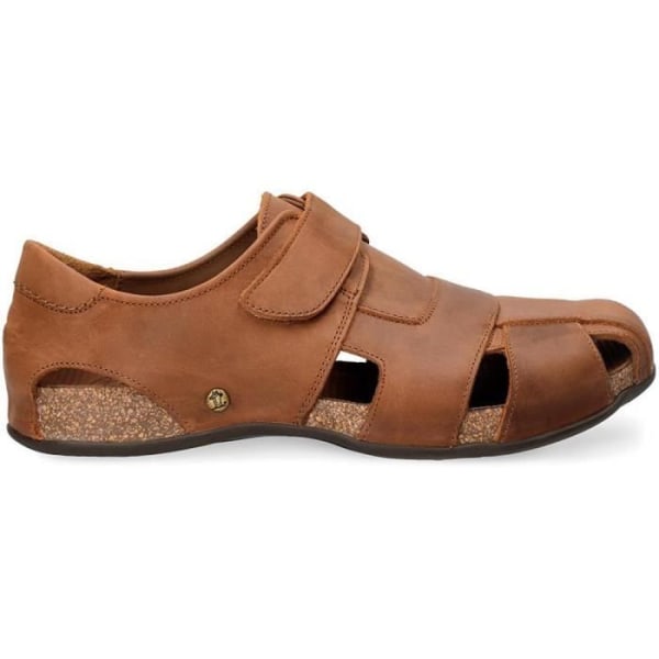 Panama Jack Fletcher Basics Sandal för män - Vitt läder - Scratch Läder 41
