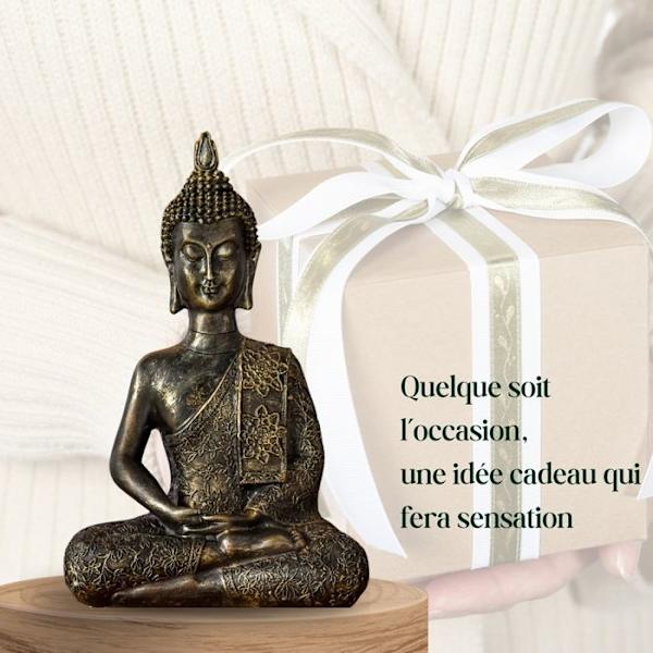 Statuett - Thailändsk Buddha - H 21 cm kastanj